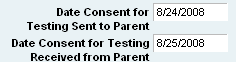 Snapshot of Consent dates in IEP database